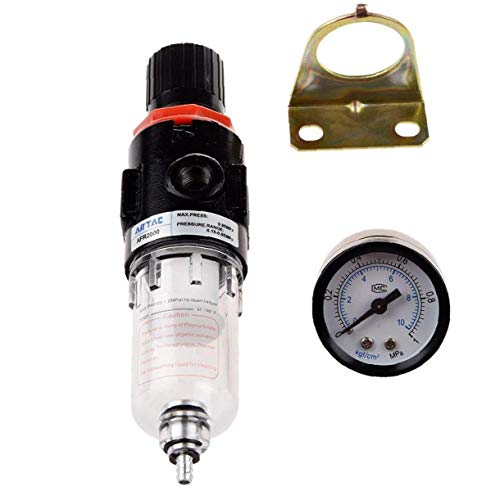 Compresor de aire de humedad del filtro separador de aceite del separador de agua Regulador Lubricador Multiusos 1/4 pulgadas compresor de aire de instrumentos caseros accesorios