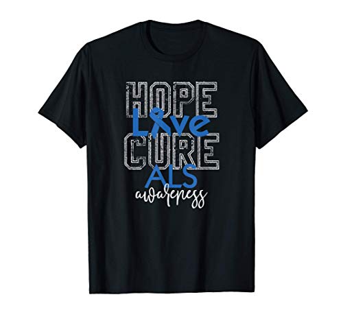 Conciencia de ALS esperanza amor cura cinta divertida lindo Camiseta