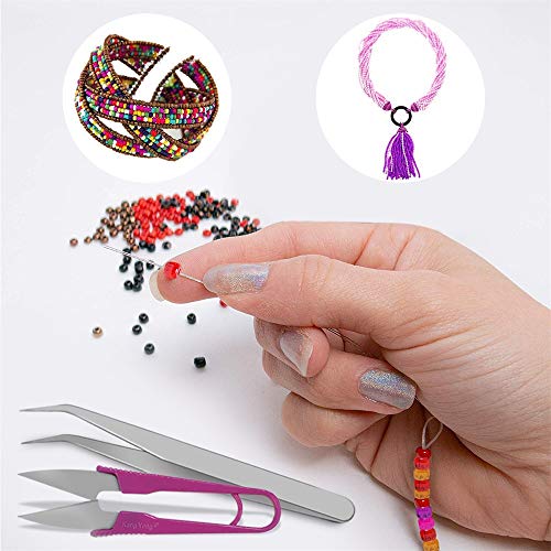 Conjunto de Cuentas de Colores,Abalorios para Hacer Pulseras,24 Colores de Vidrio Perlas de Potro Mini Cuentas para Hacer Joyas Collares Pulseras Pendiente Bisutería Regalo DIY