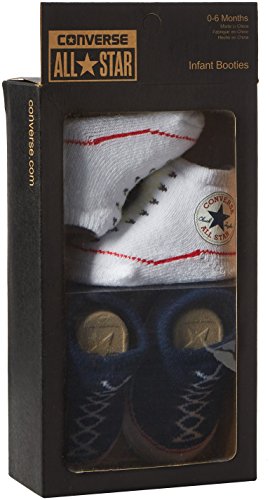 Converse 2 Pack Booties Calcetines, Azul (Navy), 0/6 meses (Talla del fabricante: 0-6M) para Bebés