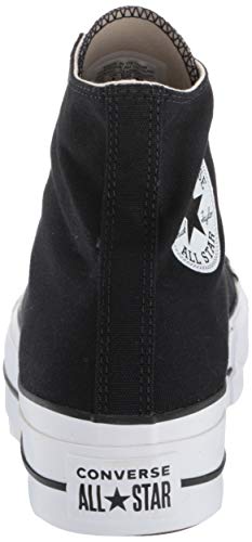 Converse Chuck Taylor CTAS Lift Hi, Zapatillas para Mujer, Negro (Black/White/White 001), 36 EU