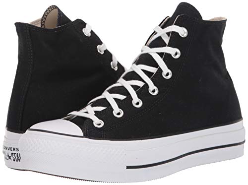 Converse Chuck Taylor CTAS Lift Hi, Zapatillas para Mujer, Negro (Black/White/White 001), 36 EU