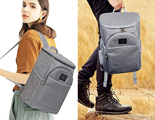 COOFIT Mochila Nevera Mochila Térmica Comida Mochila Refrigeración Aislamiento con Forro Impermeable Portatil Mochila Térmica Porta Alimentos para Playa Picnic Camping