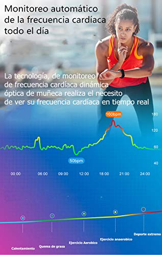 COOLEAD Smartwatch Reloj Inteligente Bluetooth, Pulsera de actividad Inteligente unisex con Monitor de Presión Arterial, Rastreador de Ejercicios y Podómetro de Calorías, para Android y iOS