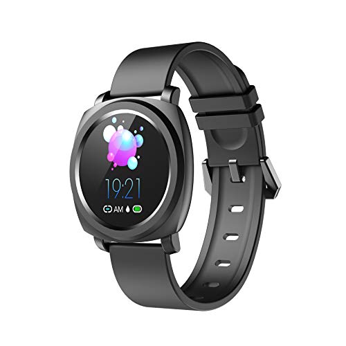 COOLEAD Smartwatch Reloj Inteligente Bluetooth, Pulsera de actividad Inteligente unisex con Monitor de Presión Arterial, Rastreador de Ejercicios y Podómetro de Calorías, para Android y iOS