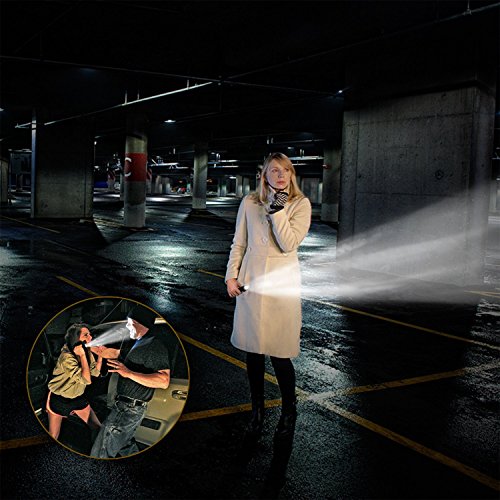 Coomatec SD-200 Mini EDC Linterna Táctica LED, Zoom, 350lm 3 Modos, Resistente Al Agua, día del Padre