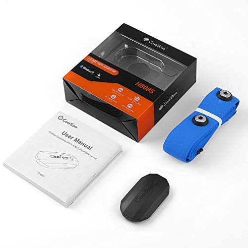 CooSpo Frecuencia Cardíaca Bluetooth Banda Monitor Sensor de Frecuencia Cardíaca Deportivo Ant+ para Garmin Wahoo Suunto Polar UA Run -SB-BU…