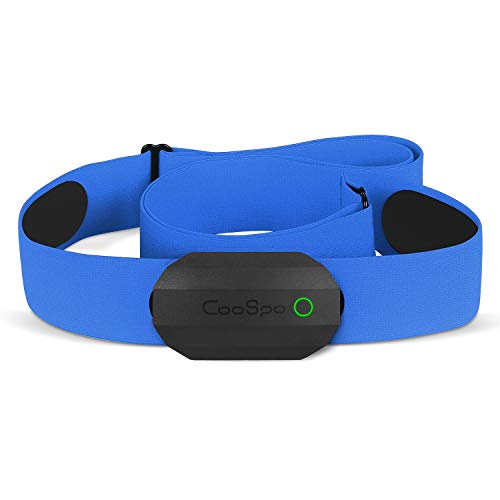 CooSpo Frecuencia Cardíaca Bluetooth Banda Monitor Sensor de Frecuencia Cardíaca Deportivo Ant+ para Garmin Wahoo Suunto Polar UA Run -SB-BU…