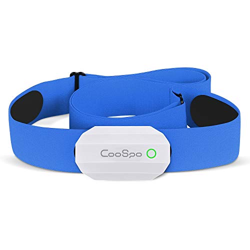 CooSpo Frecuencia Cardíaca Bluetooth Banda Monitor Sensor de Frecuencia Cardíaca Deportivo Ant+ para Garmin Wahoo Suunto Polar UA Run -SW-BU…