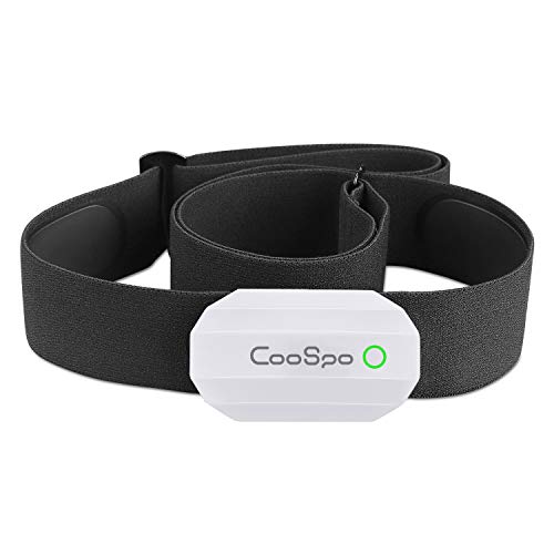 CooSpo Monitor Sensor Banda de Frecuencia Cardiaca Bluetooth 4.0 Ant + para Garmin Polar Wahoo Endomondo Zwift y Otros…