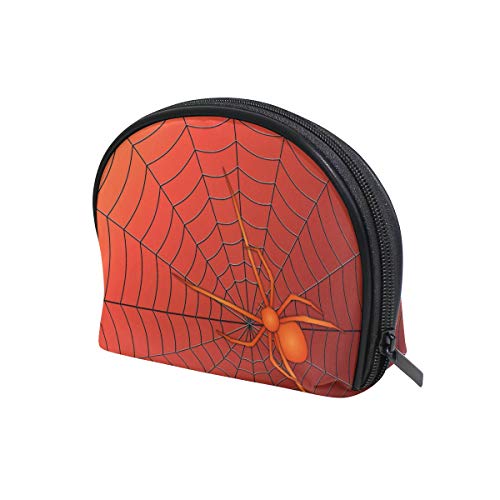 COOSUN Arácnid Red Spider Web Cosméticos Bolsa Embrague Maquillaje Bolsa Organizador Viaje Bolsa de Neceser para Mujeres