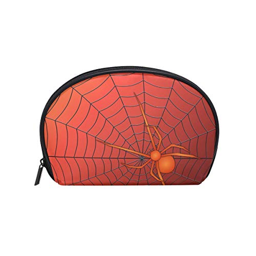 COOSUN Arácnid Red Spider Web Cosméticos Bolsa Embrague Maquillaje Bolsa Organizador Viaje Bolsa de Neceser para Mujeres
