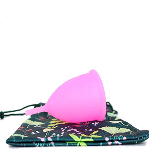 Copa menstrual Inrop Recomendada para nuevas usuarias con Bolsa de regalo e Instrucciones en español  Talla S y Triple certificado de calidad