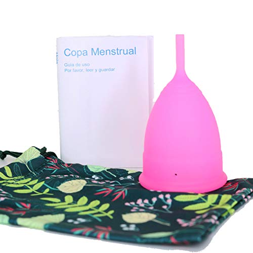 Copa menstrual Inrop Recomendada para nuevas usuarias con Bolsa de regalo e Instrucciones en español  Talla S y Triple certificado de calidad