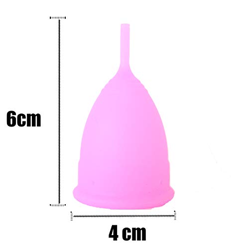 Copa menstrual Inrop Recomendada para nuevas usuarias con Bolsa de regalo e Instrucciones en español  Talla S y Triple certificado de calidad