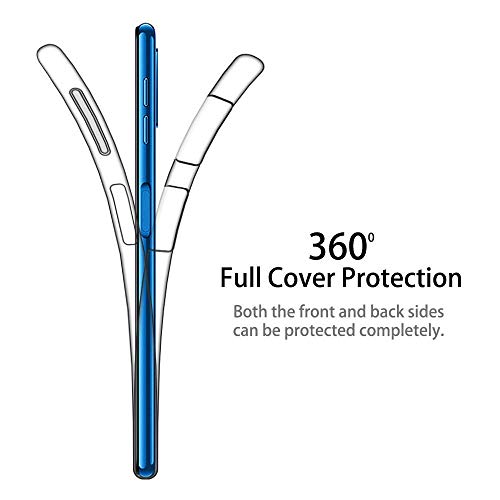 COPHONE Funda Samsung Galaxy A7 2018, Transparente Silicona 360°Full Body Fundas para Samsung A7 2018 Carcasa Silicona Funda Case.