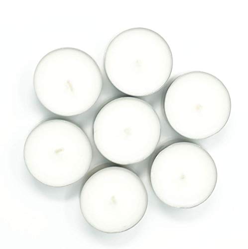 Coraz Home - Juego de 100 velas de té naturales, 100% mezcla de cera vegetal, sin parafina, tiempo de combustión, 4 horas en taza de aluminio, respetuosa con el medio ambiente, sin plástico