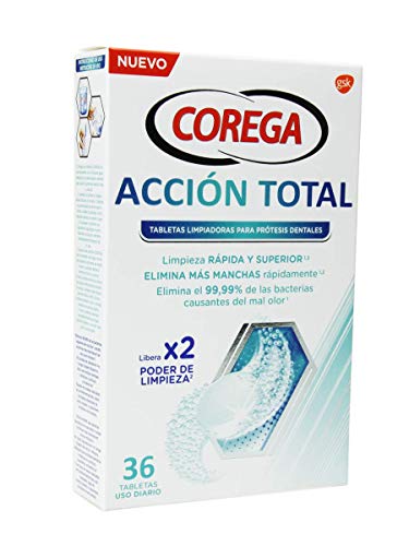 COREGA Acción total tabletas limpiadoras prótesis dentales 30 tabletas