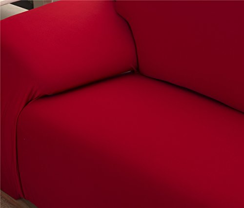Cornasee Funda de sofá Elastica 3 plazas,Cubierta para sofá con Cuerda de fijación,Rojo