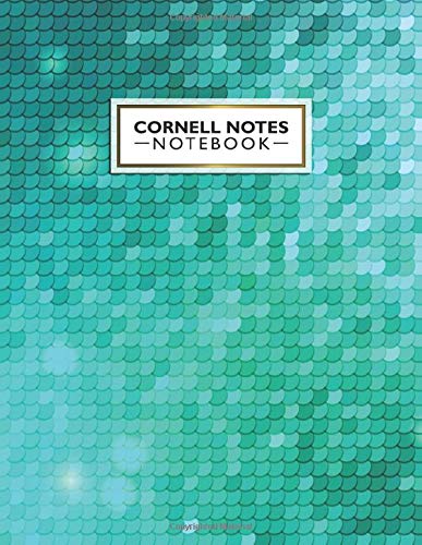 Cornell Notes Notebook: Shiny Turquoise Disco Mosaic Cornell Note Paper Journal. Nifty Large College Ruled Medium Lined Note Taking System for School and University.