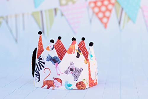 Corona cumpleaños animales decoración de cumpleaños animalitos regalo primer cumple bebé