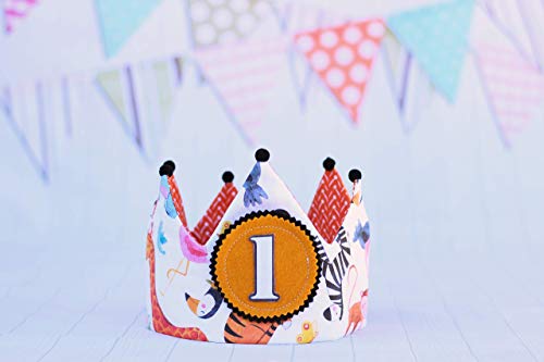 Corona cumpleaños animales decoración de cumpleaños animalitos regalo primer cumple bebé