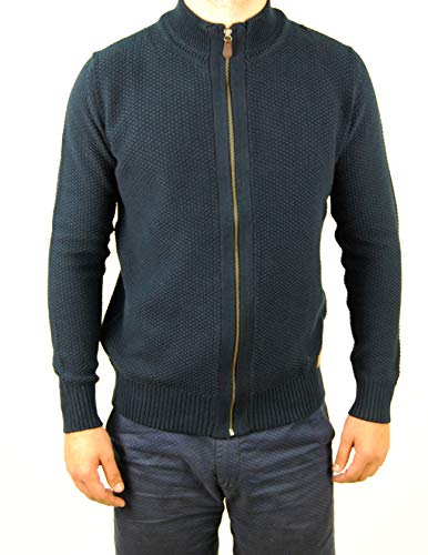 Coronel Tapiocca - Jersey de Invierno para Hombre con Cremallera (Marino, M)