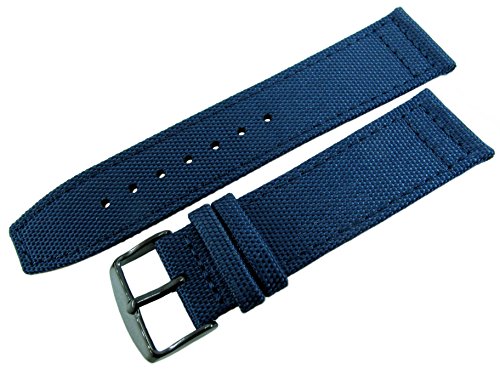 Correa de Reloj de 22 mm de Nailon de Gama, Hebilla Negra con Cierre Tendencia JRRS7777