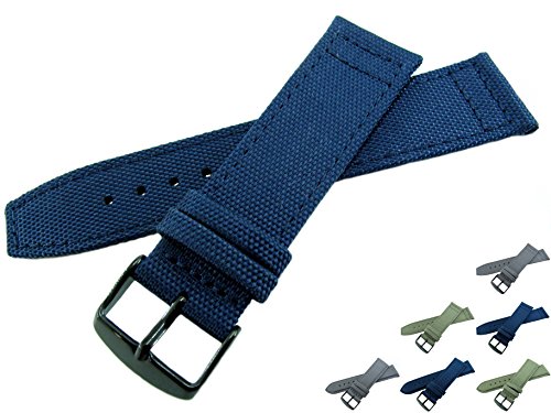 Correa de Reloj de 22 mm de Nailon de Gama, Hebilla Negra con Cierre Tendencia JRRS7777