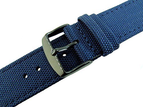 Correa de Reloj de 22 mm de Nailon de Gama, Hebilla Negra con Cierre Tendencia JRRS7777