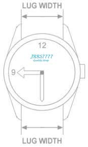 Correa de Reloj de 24 mm de Nailon de Gama Serie Hebilla de Cierre Negro sólido Hebilla Moda Tendencia Nuevo JRRS7777