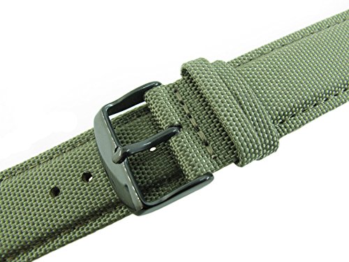 Correa de Reloj de 24 mm de Nailon de Gama Serie Hebilla de Cierre Negro sólido Hebilla Moda Tendencia Nuevo JRRS7777