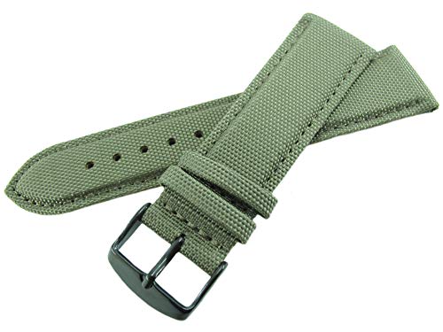 Correa de Reloj de 24 mm de Nailon de Gama Serie Hebilla de Cierre Negro sólido Hebilla Moda Tendencia Nuevo JRRS7777