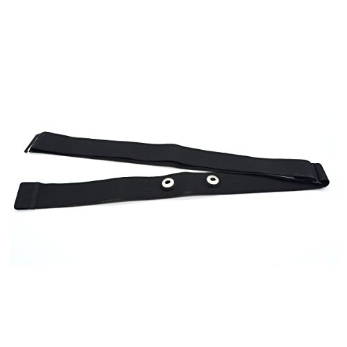 Correa elástica ajustable para el pecho para medir el ritmo cardíaco para equipos Garmin Wahoo Polar, color CooSpo Original HRM Belt Black