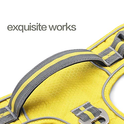 Correa Perro Adiestramiento Nylon Reflectante Para Mascotas Arnés Para Perros Servicio Para Todo Clima Chaleco Para Perros Acolchado Seguridad Ajustable Cable Para Vehículos Para Perros Medianos Gran