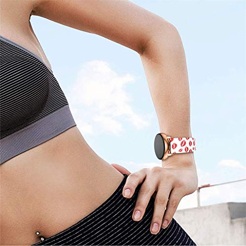 Correas para Relojes, Hanyixue Compatible con Samsung Galaxy Watch 42mm/Active 40mm, Pulsera de Repuesto Correa de Silicona para Hombres, Mujeres (E)
