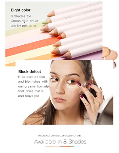 Corrección Pudaier brillante Corrector Lápiz cubierta completa de las ojeras duración del punto 7 Naranja