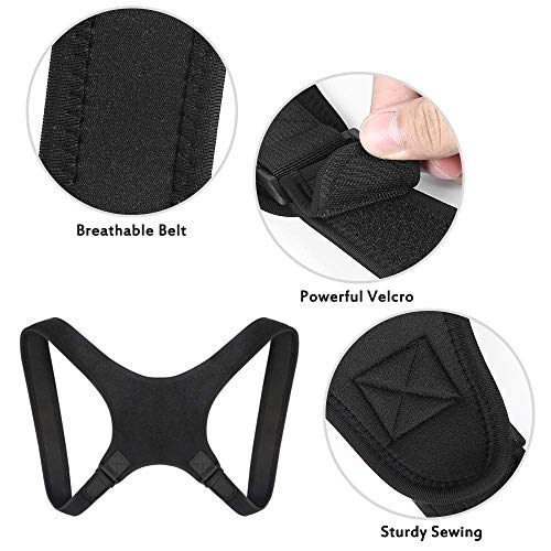 Corrector de Postura, Corrector Espalda Hombre y Mujer, Soporte de Espalda Ajustable, Enderezador de Espalda Transpirable, Posture Corrector Aliviar la Joroba para Mejorar Postura y Aliviar Dolor