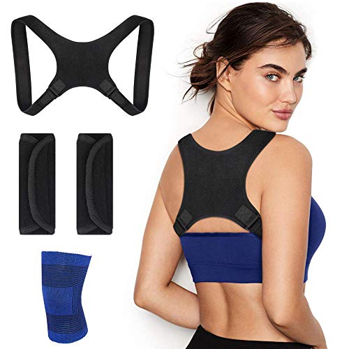 Corrector de Postura, Corrector Espalda Hombre y Mujer, Soporte de Espalda Ajustable, Enderezador de Espalda Transpirable, Posture Corrector Aliviar la Joroba para Mejorar Postura y Aliviar Dolor