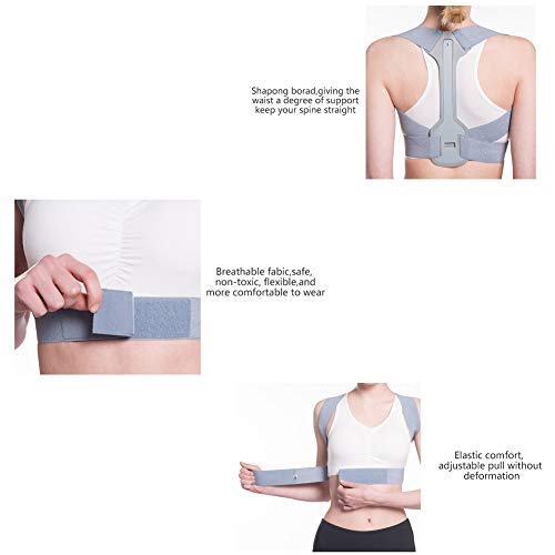 Corrector de Postura Espalda Hombros para Hombre y Mujer Talla Asjustable Chaleco Corrector de Postura Transpirable es Ideal para Aliviar los Dolores Dorsales,Thoraciques,Cuello y Hombros,L