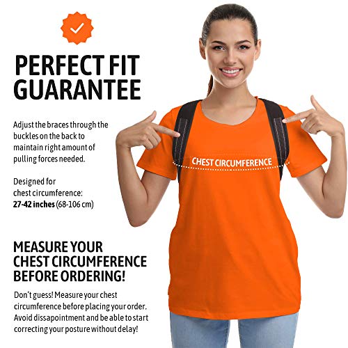 Corrector de Postura para Hombres y Mujeres, Órtesis para Parte Superior de Espalda para Soporte de Clavícula, Enderezador de Espalda Ajustable y Brinda Alivio al Dolor de Cuello, Espalda y Hombro