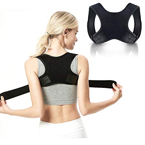 Corrector de Postura para Hombres y Mujeres, Refuerzo de la Parte Superior de la Espalda para Soporte de la clavícula, enderezador de Espalda Ajustable y Alivio del Dolor en el Cuello, (Universal)