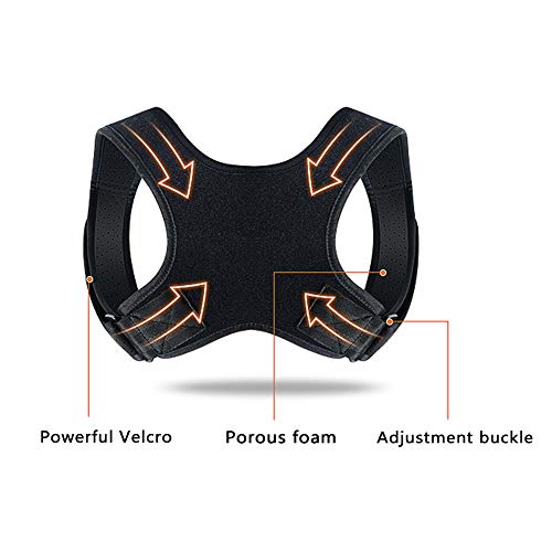 Corrector de Postura para Hombres y Mujeres, Refuerzo de la Parte Superior de la Espalda para Soporte de la clavícula, enderezador de Espalda Ajustable y Alivio del Dolor en el Cuello, (Universal)