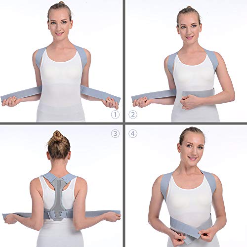 Corrector Postura HOPAI Corrector de Postura Espalda y Hombros para Hombre y Mujer Faja para Dolor de Espalda Corregir de Postura (M (70-85 cm))