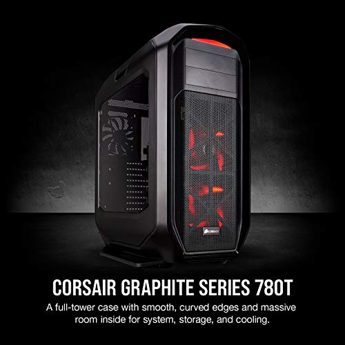 Corsair Graphite 780T Full-Tower ATX - Caja de PC,  ventana lateral con dos AF140 rojo LED ventilador, Negro