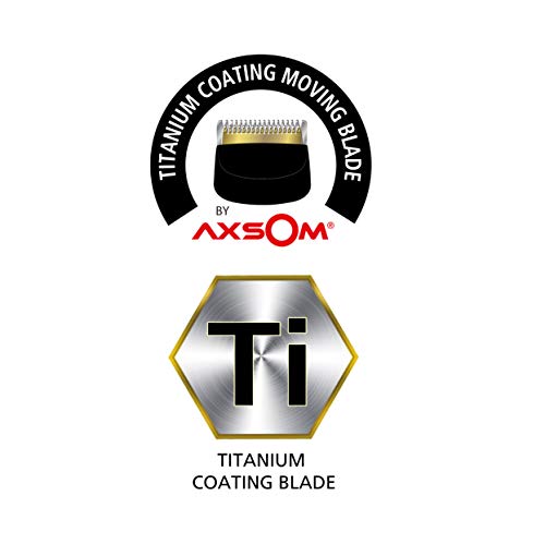 Corta pelos Profesional Con Revestimiento de Titanio, Cortadora de Pelo de 3000RPM, Maquina de Cortar pelo Acero Inoxidable y Titanio, Con 4 Cabezales Intercambiables, Cortapelo Profesional con Cable