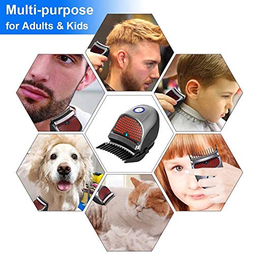 Cortadora de pelo eléctrica sin cable Cortadora de pelo profesional para hombres Aseo de bajo ruido Cuchilla de cerámica de titanio Kit de cortador de peluquería para hombres Mujeres Bebé
