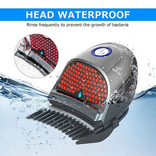 Cortadora de pelo eléctrica sin cable Cortadora de pelo profesional para hombres Aseo de bajo ruido Cuchilla de cerámica de titanio Kit de cortador de peluquería para hombres Mujeres Bebé