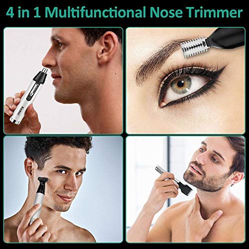 Cortadora de pelo nariz y orejas eléctrico trimmer nariz, Portable 4 en 1 Men Facial Care Tool para oreja y nariz pelos.