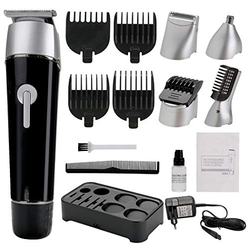Cortapelos Electrónico,JUSTDOLIFE Cortapelos Profesional Hombre Barbero,Máquina de Afeitar, Recortadora Barba y PrecisiónImpermeable 10 en 1 Afeitar de Barba/Cara/Cuerpo Afeitar Recortadora Barba